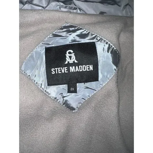 Steve Madden Womens Plus-size Chevron Puffer Jacket Sz 2X, Gently Used - Picture 7 of 10